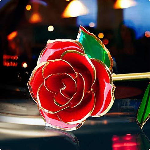 24K Gold Dipped Preserved Roses
